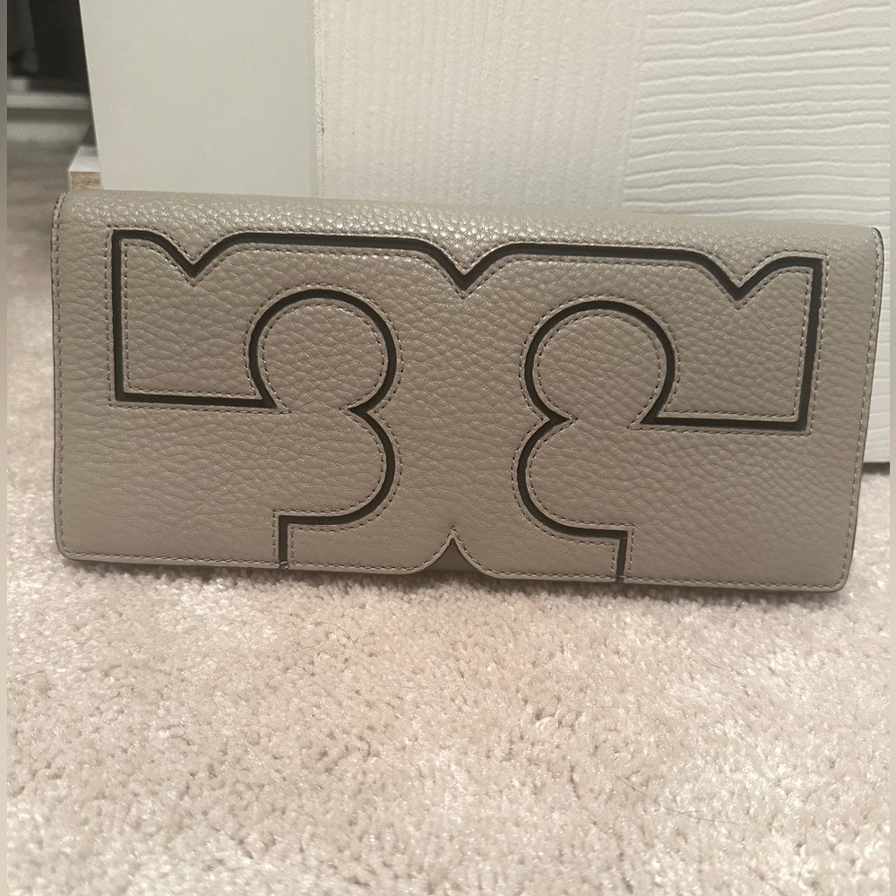 Tory Burch soft leather clutch